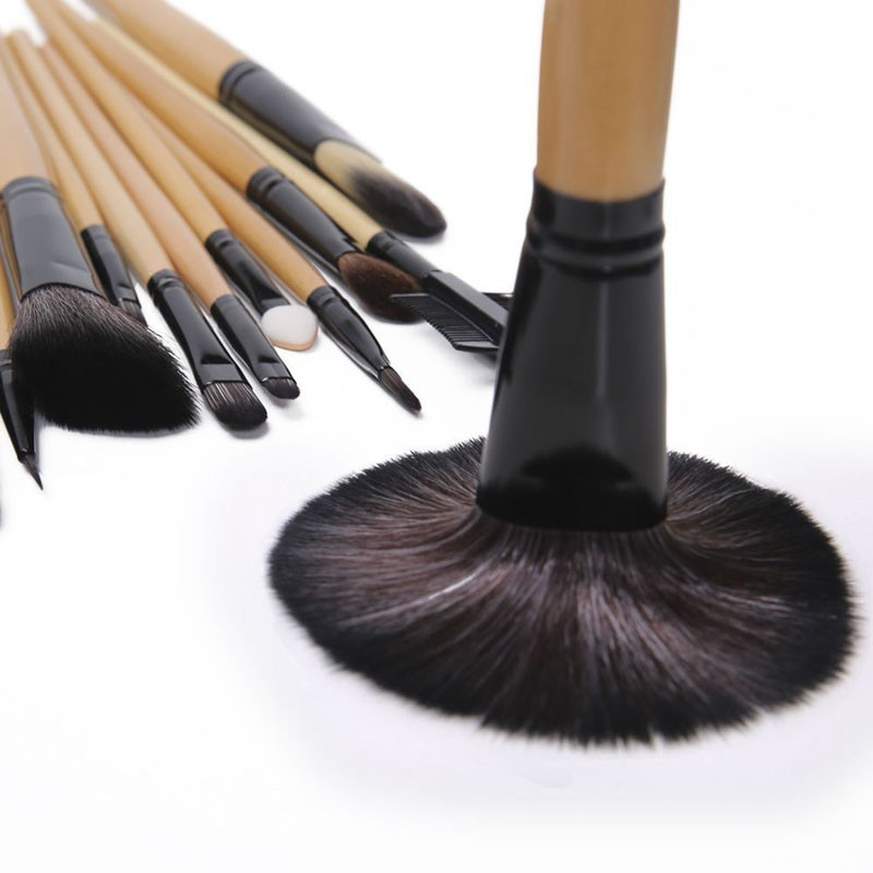 Pungă cadou de 24 buc Seturi de pensule de machiaj Cosmetice profesionale Pudră Fard de ochi Kit Fard de obraz Kabuki Pinceaux Instrumente de machiaj Maquiagem