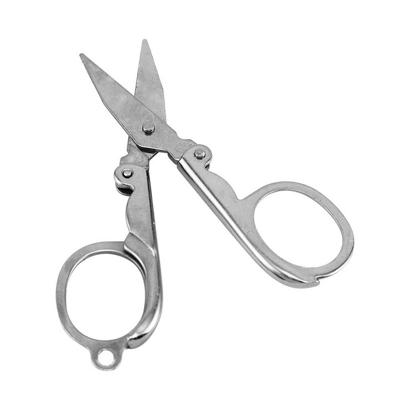 Foarfece pliabile de buzunar din oțel inoxidabil, mini creative portabile, pentru tăierea feței pentru sprâncene, instrument de frumusețe pentru machiaj, manichiură