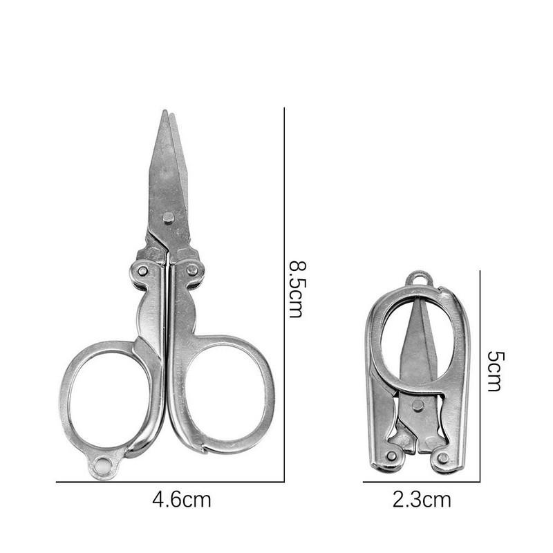 Foarfece pliabile de buzunar din oțel inoxidabil, mini creative portabile, pentru tăierea feței pentru sprâncene, instrument de frumusețe pentru machiaj, manichiură