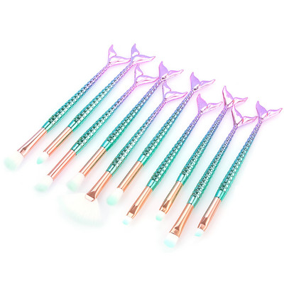 Kelių dydžių makiažo šepetėlis, 10/11 vnt.