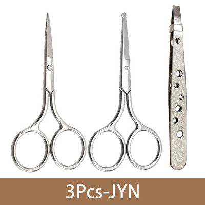 Foarfecă de păr pentru nas Tocător de siguranță Pensetă de tăiere din oțel inoxidabil pentru îndepărtarea părului fin Machiaj Instrumente de frumusețe 1 set