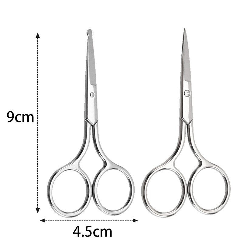 Foarfecă de păr pentru nas Tocător de siguranță Pensetă de tăiere din oțel inoxidabil pentru îndepărtarea părului fin Machiaj Instrumente de frumusețe 1 set