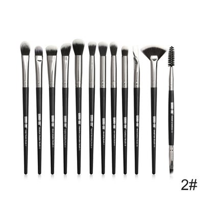 Set de pensule de machiaj profesionale MAANGE 12 buc/Set Fard de pleoape Blending Eyeliner Gene Perie pentru sprancene pentru machiaj #297567