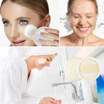 10PCS Естествена гъба от луфа Подложки за премахване на грим за многократна употреба Лице, тяло Ексфолиращ масажор Почистване на лицето Скрубер за баня