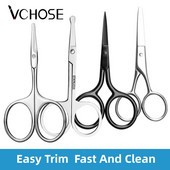 Veido makiažo žirklės smailos nerūdijančio plieno grožio žirklės kelių modelių apvalios nosies, antakių barzdos blakstienų kirpimo priemonės