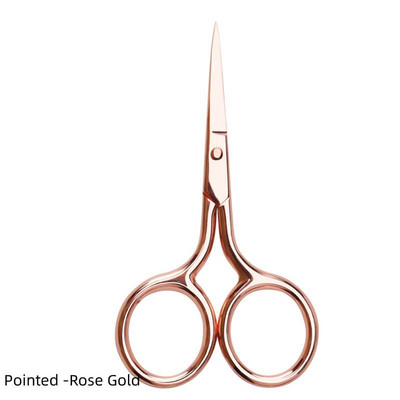 Veido makiažo žirklės smailos nerūdijančio plieno grožio žirklės kelių modelių apvalios nosies, antakių barzdos blakstienų kirpimo priemonės