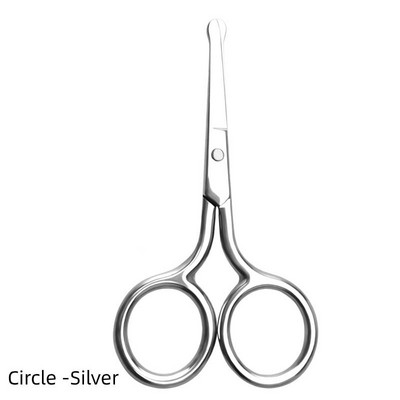 Veido makiažo žirklės smailos nerūdijančio plieno grožio žirklės kelių modelių apvalios nosies, antakių barzdos blakstienų kirpimo priemonės