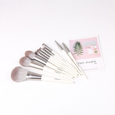 ZOREYA Argintiu 10-14 buc Set de pensule de machiaj Cosmetice Pensule pentru fard de ochi Amestecare Fard de obraz Pudra de buze Highlighter Pensule de machiaj Instrumente