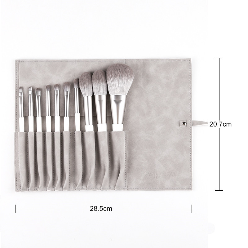 ZOREYA Argintiu 10-14 buc Set de pensule de machiaj Cosmetice Pensule pentru fard de ochi Amestecare Fard de obraz Pudra de buze Highlighter Pensule de machiaj Instrumente