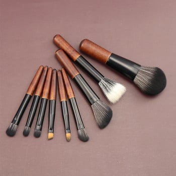 9 бр. Комплект преносими четки за грим MiniCosmetic Brush Powder Foundation Blush Blooming Eyeshadow Blending Brush Kit четка