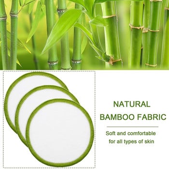 50 τεμάχια Bamboo Cotton επαναχρησιμοποιήσιμα επιθέματα ντεμακιγιάζ Pads ντεμακιγιάζ προσώπου Καθαριστικά πανιά καθαρισμού προσώπου Foundation Remover Beauty Tools
