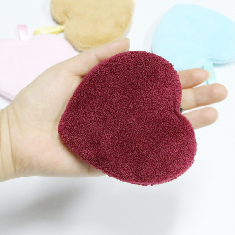 Tampoane demachiante reutilizabile Hearts Burete din microfibră Instrument de curățare din bumbac Tampoane de demachiere