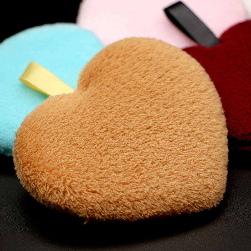 Tampoane demachiante reutilizabile Hearts Burete din microfibră Instrument de curățare din bumbac Tampoane de demachiere