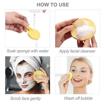 12PCS/Комплект козметичен пух Компресирана почистваща гъба Facial Clean Wash Pad Премахване на грим Инструмент за грижа за кожата Почистващ пух