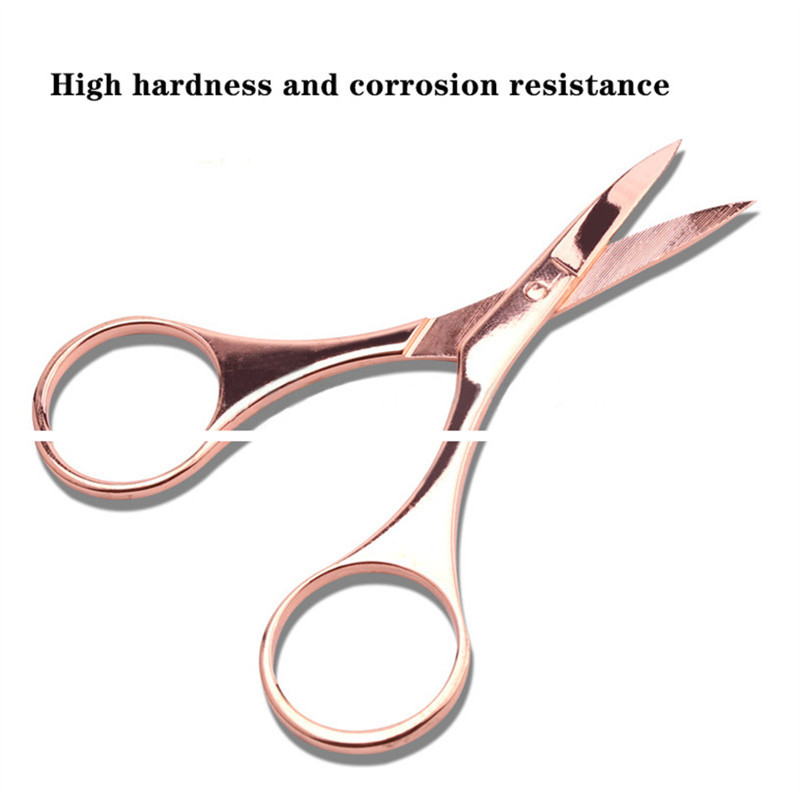 Foarfece de machiaj din oțel inoxidabil unelte profesionale de reparații faciale machiaj frumusețe arc sprâncene