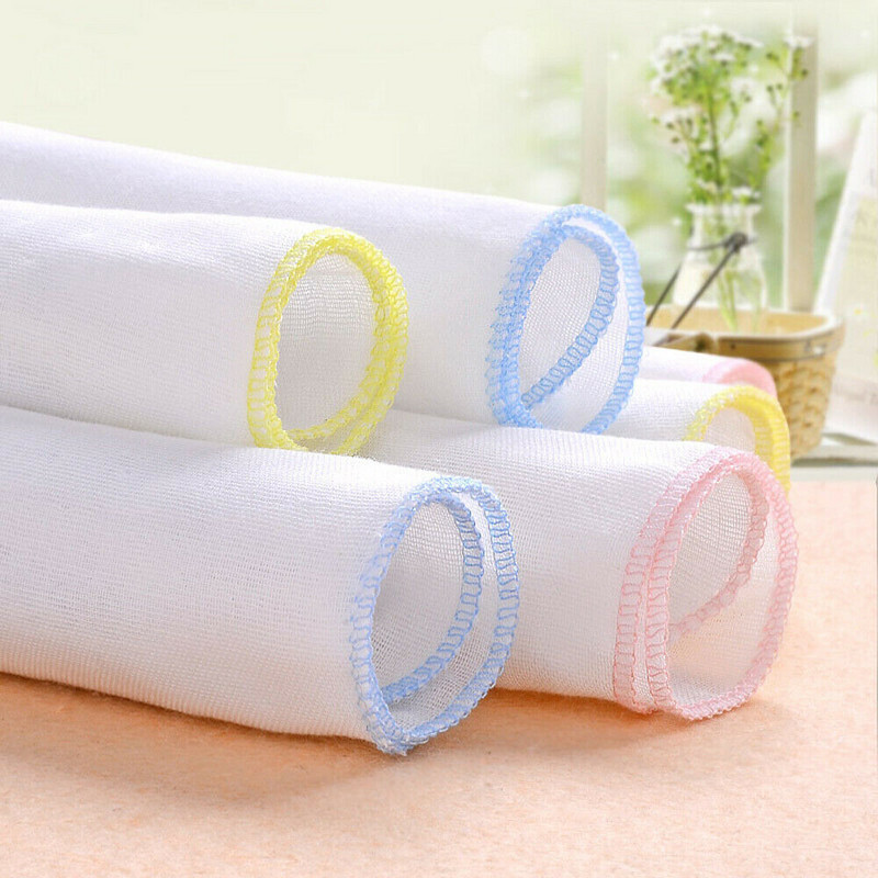 10 buc/lot tampon de curățare a feței, moale, împrospătare a feței, prosop curat, pânză de muselină de bumbac, demachiant tip pătrat, ultra-subțire, inofensiv