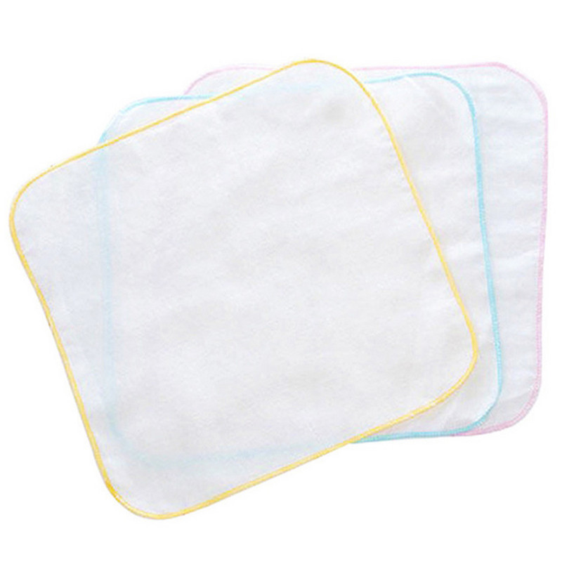 10 buc/lot tampon de curățare a feței, moale, împrospătare a feței, prosop curat, pânză de muselină de bumbac, demachiant tip pătrat, ultra-subțire, inofensiv