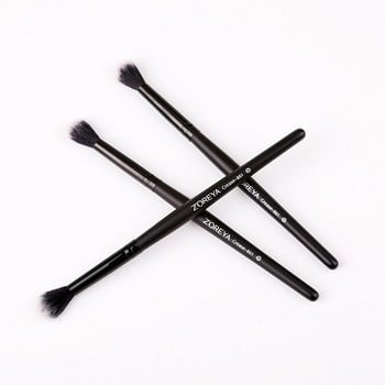 ZOREYA Black Crease Eye Shadow Четки за грим Мек синтетичен косъм Преносим комплект за грим за очи Пътна козметична четка за грим