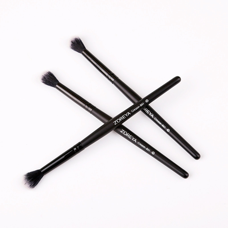 ZOREYA Black Crease akių šešėlių makiažo šepetėliai minkšti sintetiniai plaukai nešiojamas akių makiažo rinkinys Kelioninis kosmetinis šepetėlis makiažui