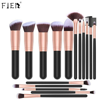 FJER aplauzuma otas Premium Synthetic Foundation Powder Concealers Eye Shadows Makeup Kit 9PCS-24 PCS Brush Set (Black Rose)