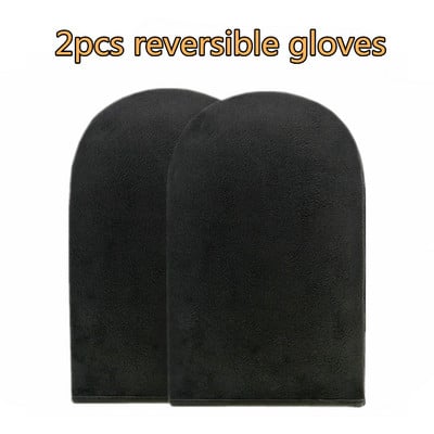 Mănuși autobronzante 2 buc./lot aplicator cu două fețe pentru bronzare Negru Mănușă de loțiune de bronzare cremă