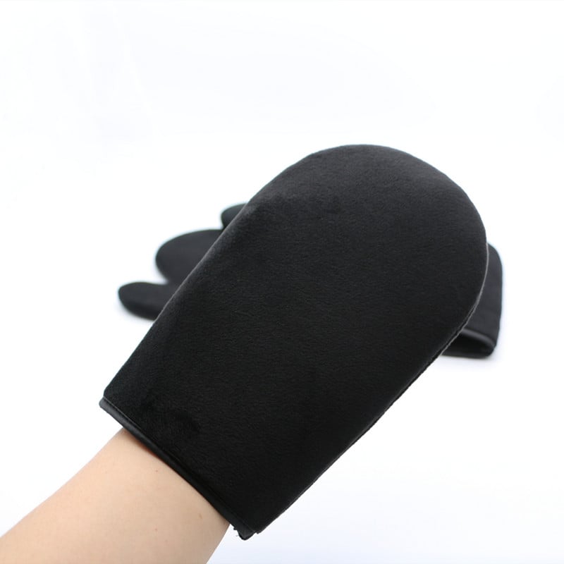 Mănuși autobronzante 2 buc./lot aplicator cu două fețe pentru bronzare Negru Mănușă de loțiune de bronzare cremă