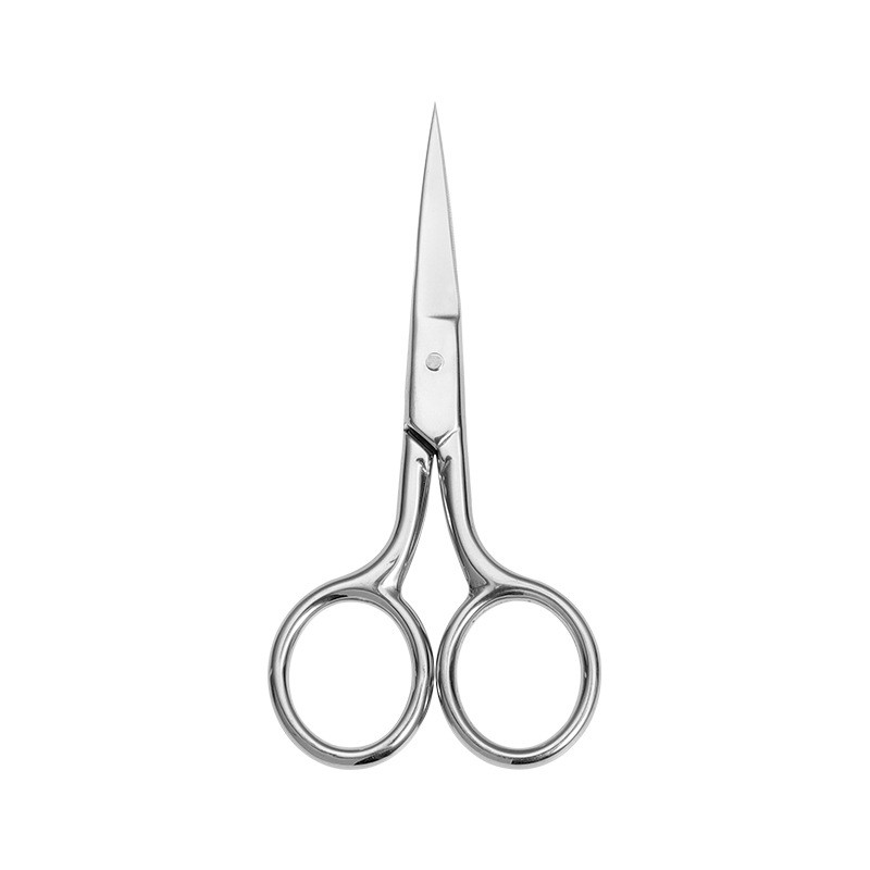 Foarfece de machiaj din oțel inoxidabil Instrumente profesionale pentru repararea feței Machiaj Frumusețe Foarfece cu arc tăiat rotund Sprâncene Păr din nas