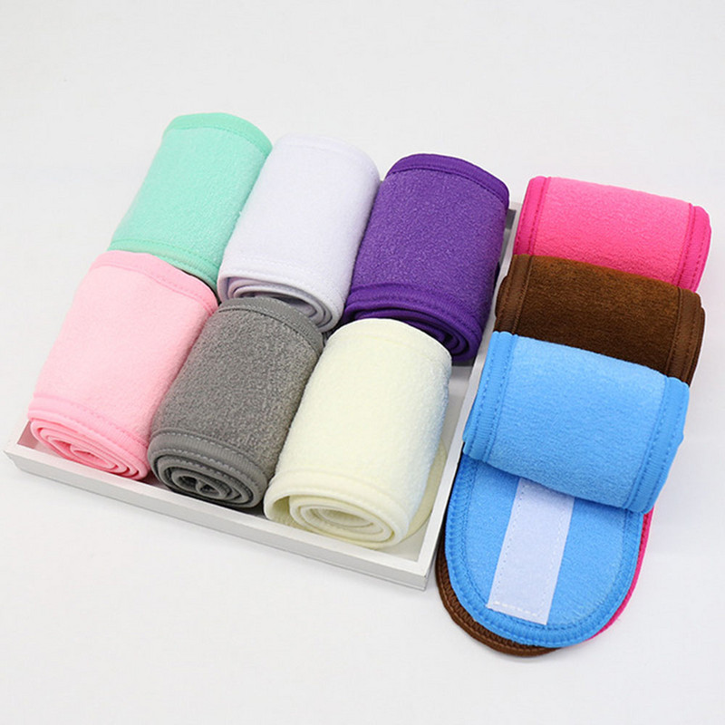 SPA galvos juosta Reguliuojama plati plaukų juosta Jogos prakaito plaukų juostos įvyniojimas moterims Moterų galvos juostos makiažo valiklis