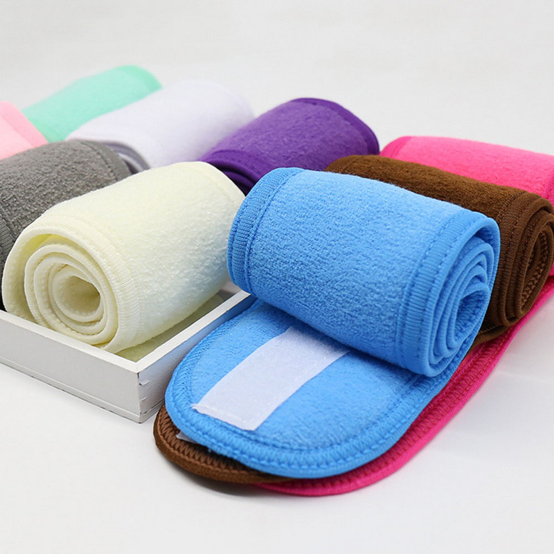 SPA galvos juosta Reguliuojama plati plaukų juosta Jogos prakaito plaukų juostos įvyniojimas moterims Moterų galvos juostos makiažo valiklis