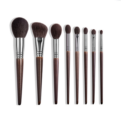Set de pensule pentru machiaj din păr natural de capră OVW Kit profesional brocha maquillaje pedzle do makijazu blending smudging perie shader