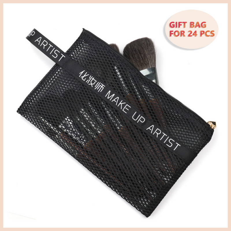 Set de pensule pentru machiaj din păr natural de capră OVW Kit profesional brocha maquillaje pedzle do makijazu blending smudging perie shader