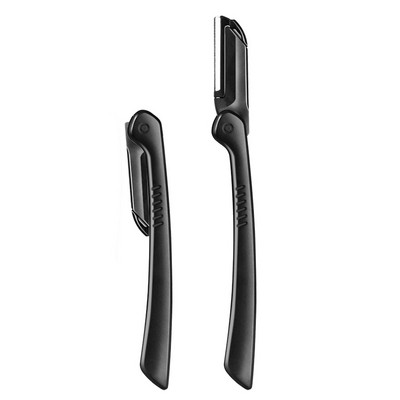 2Pcs Collapsible Eyebrow trimmer Facial Face Razor Eyebrow Trimmers Blades Shaver Knife Blade Eye Brow Shaping Hair Remover Tool