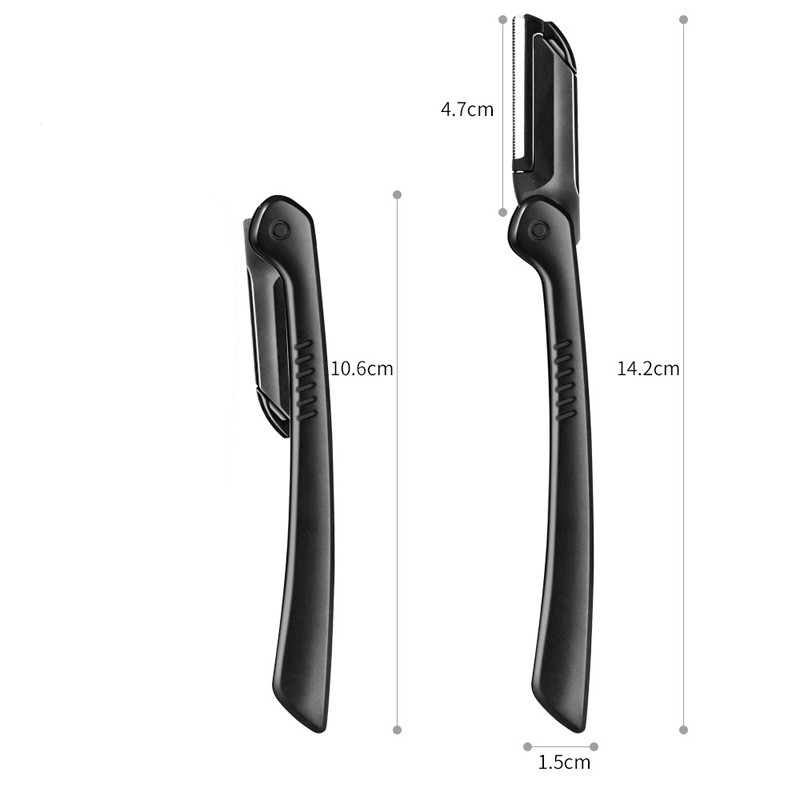 2tk kokkupandav kulmude trimmer Näo-näo habemenuga Kulmutrimmerid terad pardel Nuga tera Kulmude kujundamise juukseeemaldusvahend