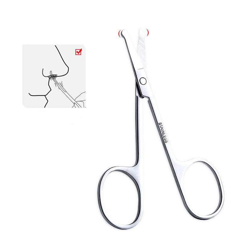 1PC unelte mici pentru unghii din oțel inoxidabil pentru sprâncene, nas, foarfece pentru păr, tăiere, manichiură, tundere facială, pensetă, machiaj