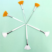 3 buc Perii practice pentru față Fan Perii de machiaj Perii moi portabile pentru mască Instrumente cosmetice pentru femei, doamne, fete