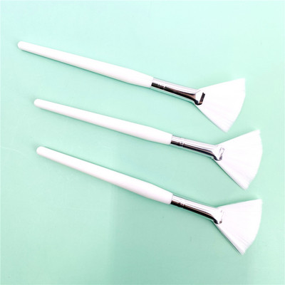 3 buc Perii practice pentru față Fan Perii de machiaj Perii moi portabile pentru mască Instrumente cosmetice pentru femei, doamne, fete