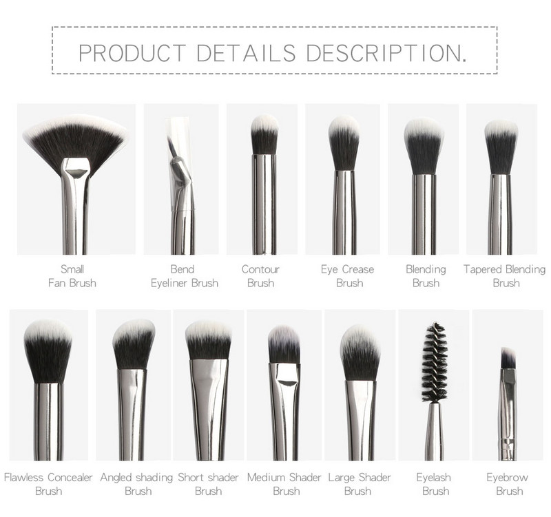12/5 db MAANGE Beauty sminkecsetek szett Kozmetikai alapozó púder pirosító szemhéjfesték ajak smink ecsetkeverő eszközök Maquiagem