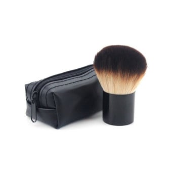 Kabuki Brush Blush Bronzer Loose Powder Foundation Συνθετική επίπεδη βούρτσα μαλλιών με θήκη καπακιού Contour Beauty Tools Makeup