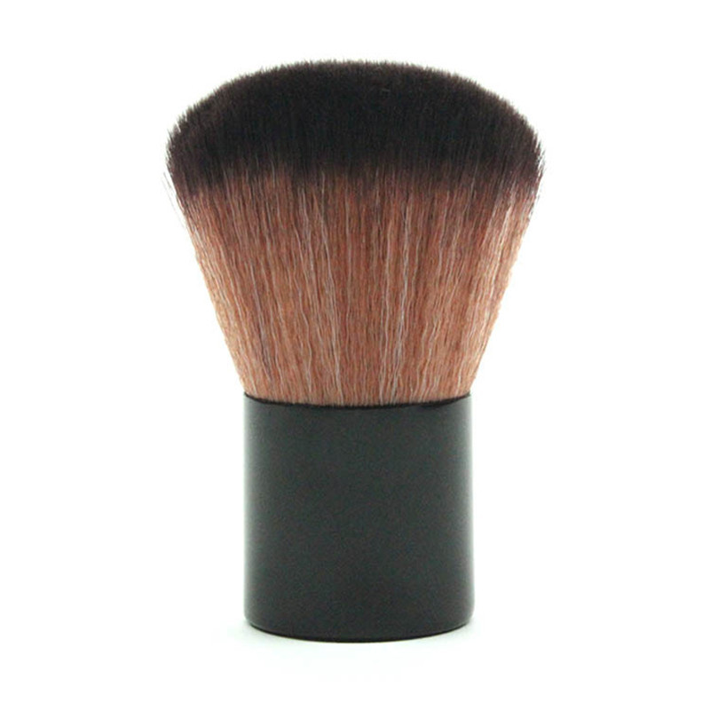 Kabuki Brush Blush Bronzer Pudră liberă Fond de ten Păr sintetic Perie plată cu capac Carcasă Contour Beauty Makeup Tools