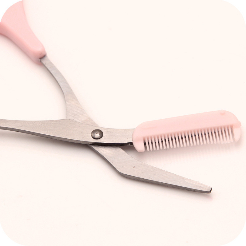 1 buc din oțel inoxidabil pentru modelarea sprâncenelor tăiate foarfece pieptene pentru îndepărtarea părului instrument de înfrumusețare aparat de bărbierit machiaj foarfecă pentru îndepărtarea părului