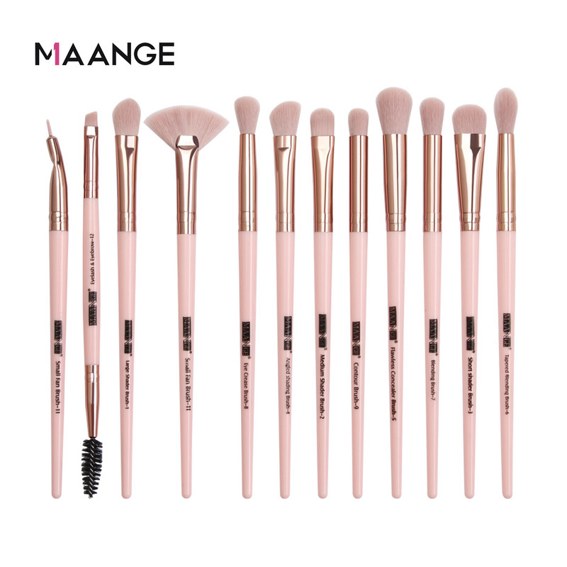 MAANGE Pro 3/5/12 kom/lot Set kistova za šminkanje Eye Shadow Blending Eyeliner Četkice za trepavice i obrve za šminkanje Novo