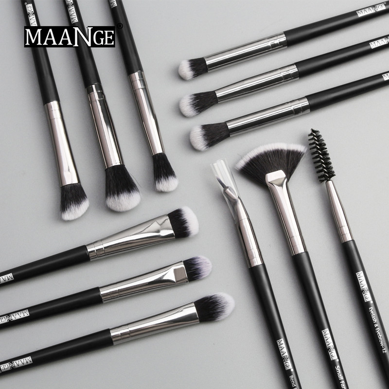 MAANGE Pro 3/5/12 kom/lot Set kistova za šminkanje Eye Shadow Blending Eyeliner Četkice za trepavice i obrve za šminkanje Novo