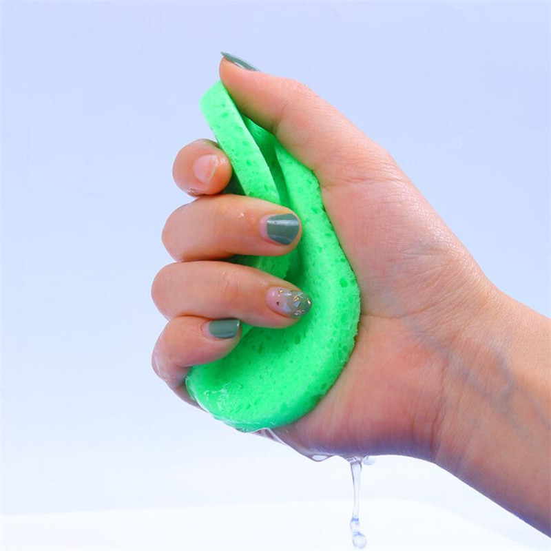 5 bucăți 7 cm Instrumente de demachiere rotunde pentru față Burete din pulpă de lemn natural Compresa de celuloză Puf cosmetic Burete de spălat facial