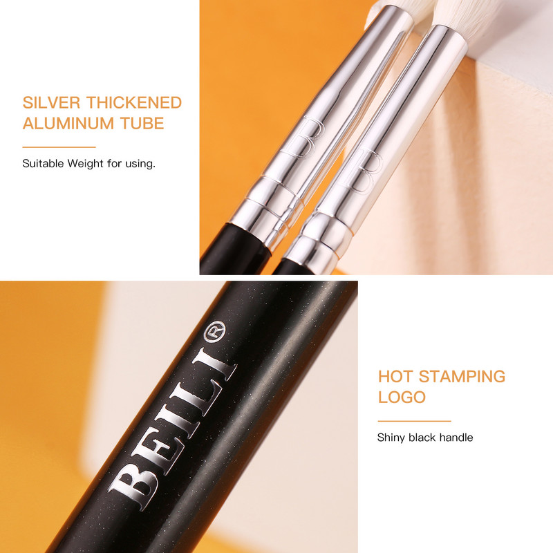 BEILI Professional 6/8db Classic Natural Eye Sminkecsetek Szemhéjpúder Szemöldökkeverő Smokey Black Beauty Sminkecsetek