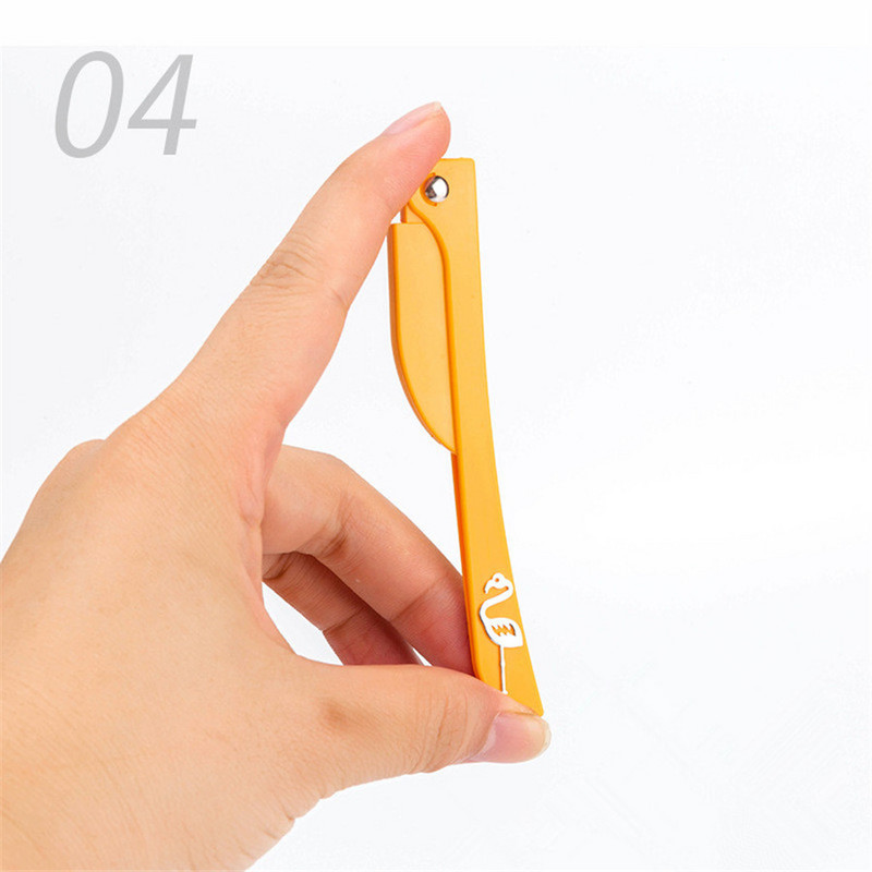 Trimmer de sprâncene pliabil Set de lame din oțel inoxidabil Instrument de machiaj pentru frumusețe E534