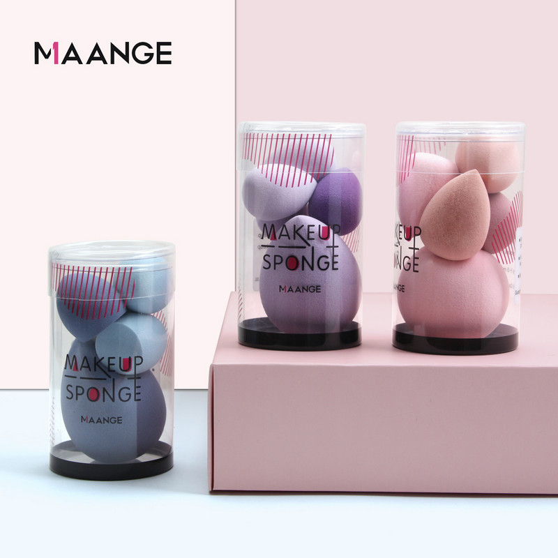 5 бр. Комплект гъби за грим Блендер Инструменти за грим Козметика за красота Puff Face Основа за смесване на течен крем и пудра Ново