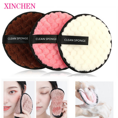 1 τεμάχιο Microfiber Facial Clean Pad Remover Face Cleansing Pece Cleansing Face Reusable Cosmetic Puff Cotton Pads for Tools Makeup