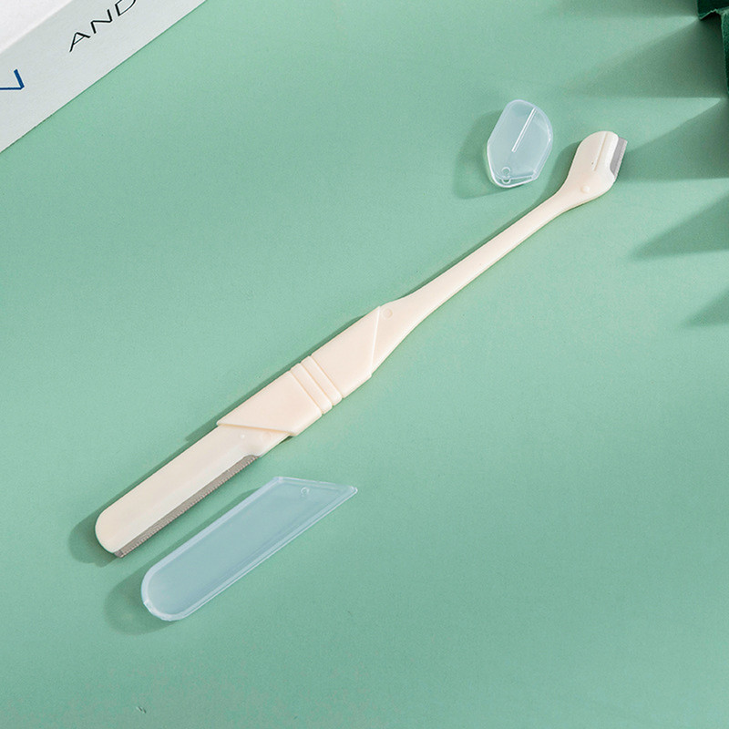 Set de aparat pentru îndepărtarea părului pentru sprâncene cu dublu cap, aparat de ras pentru femei, aparat de tuns sprâncene cu lame, aparat de ras pentru machiaj, cosmetice pentru femei