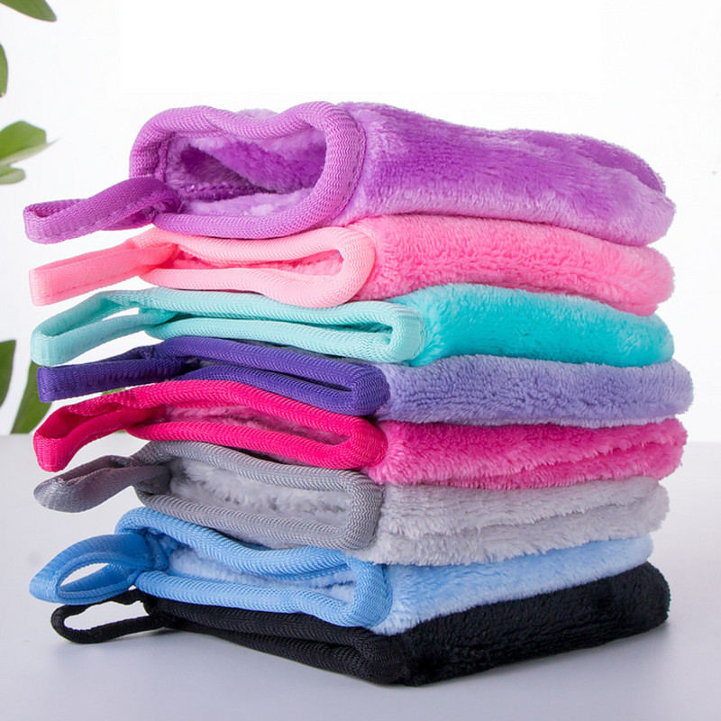 1 db újrafelhasználható sminklemosó kesztyű Face Clean radír arctisztító puha arctisztító párna Beauty arctisztító eszközök