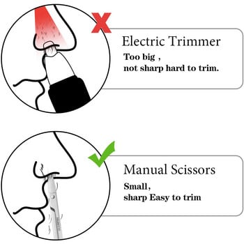 1 бр. Ножици за коса в носа Извити мини ножици за бръснене на брада от неръждаема стомана Преносима машина за премахване на косми от носа и ушите Тример Инструменти за грим